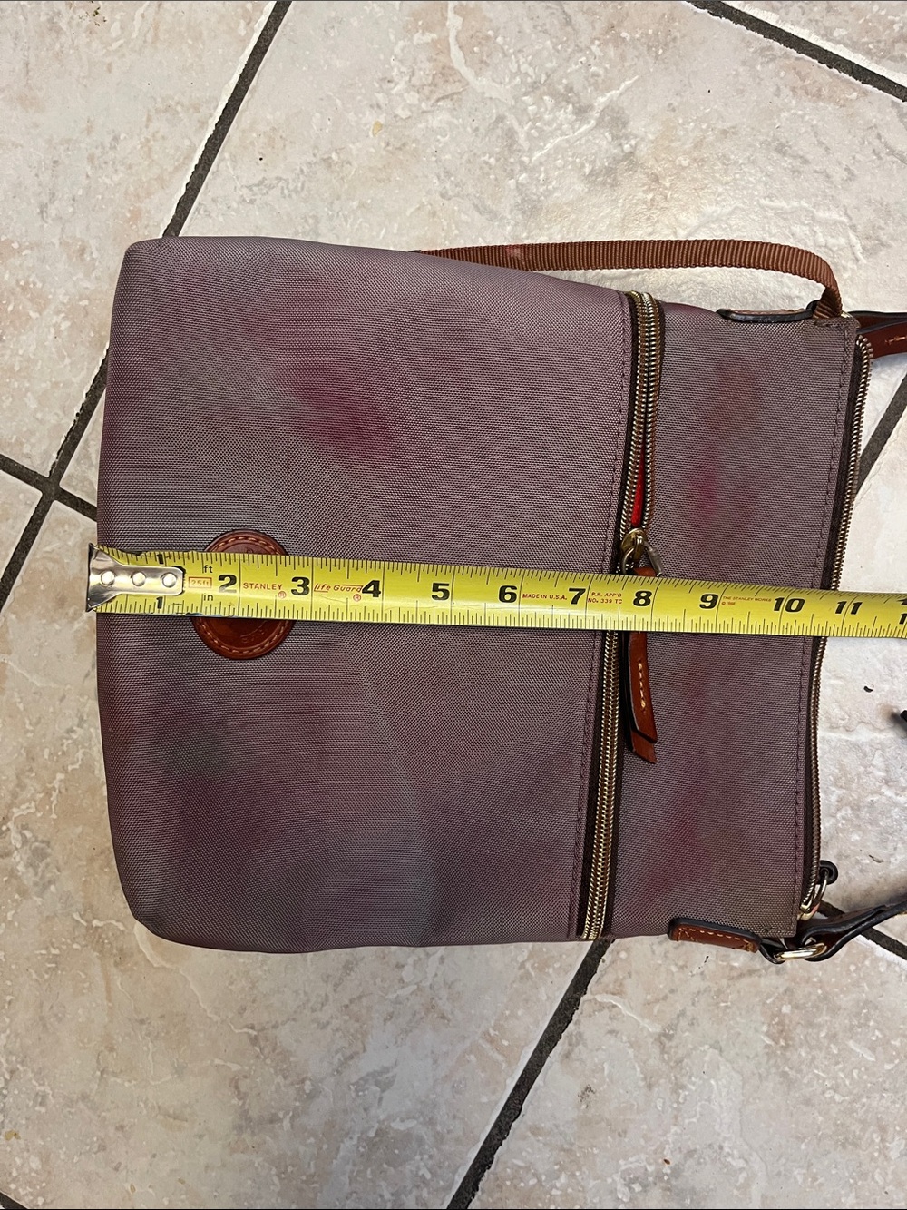 Dooney & Bourke Grey Nylon Crossbody Bag DAMAGED - Picture 16 of 16